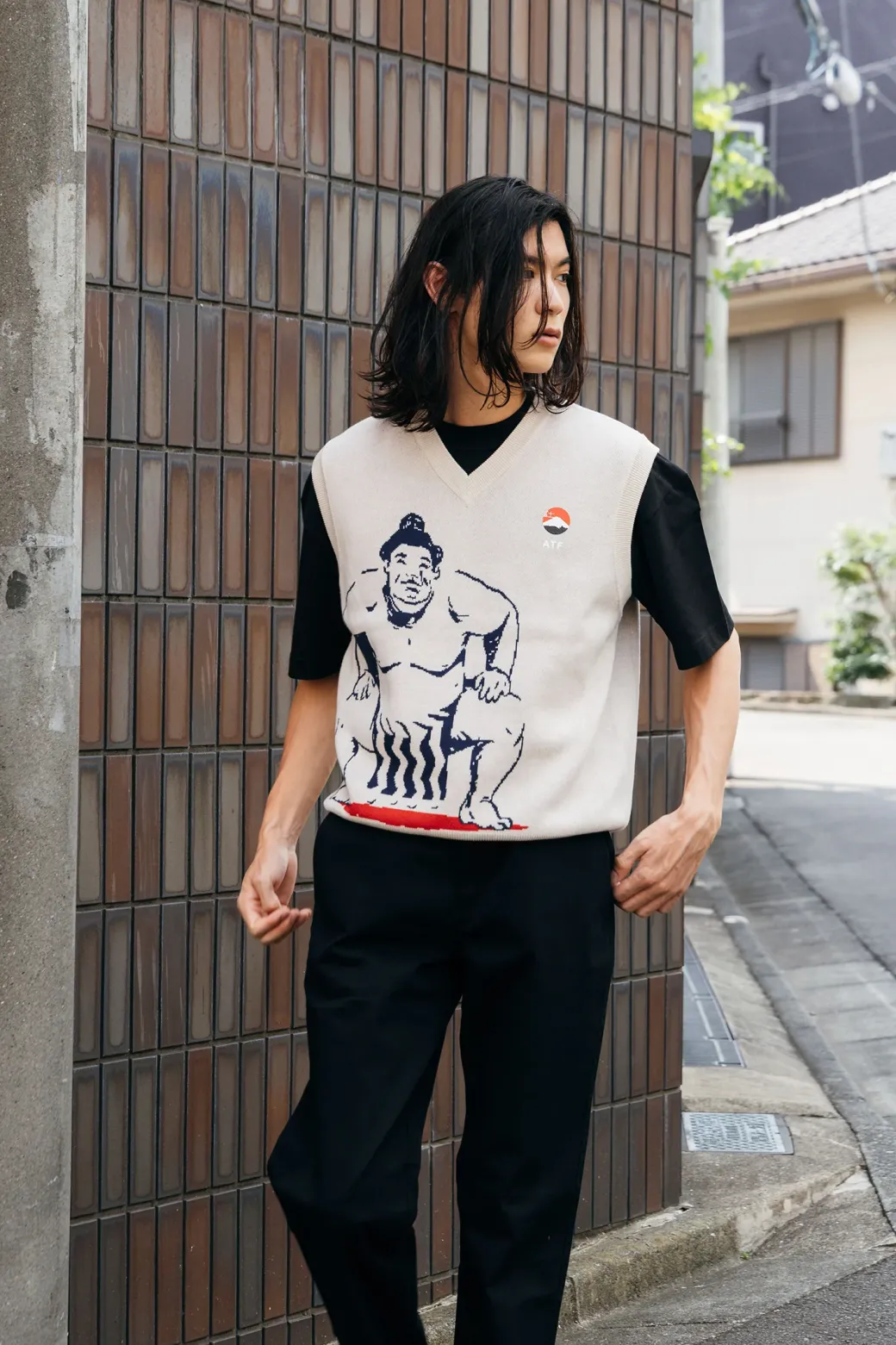 A Thousand Futures 'Tradition' Knit Vest - Beige