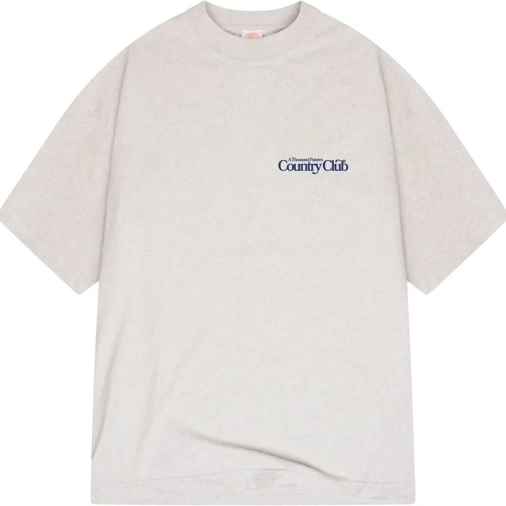 A Thousand Futures x GK 'Country Club' Tee - Ash Grey *FRONT PRINT ONLY*