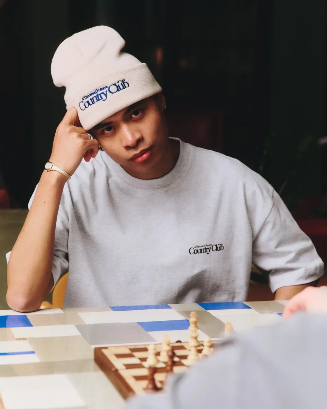 A Thousand Futures x GK 'Country Club' Tee - Ash Grey *FRONT PRINT ONLY*