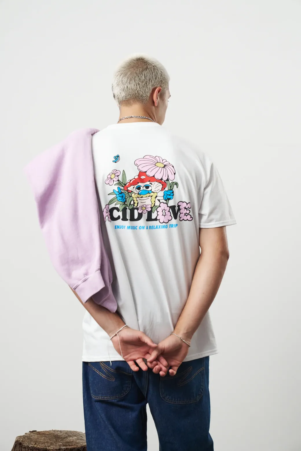 Acid Love 'Mushroom' Tee - White