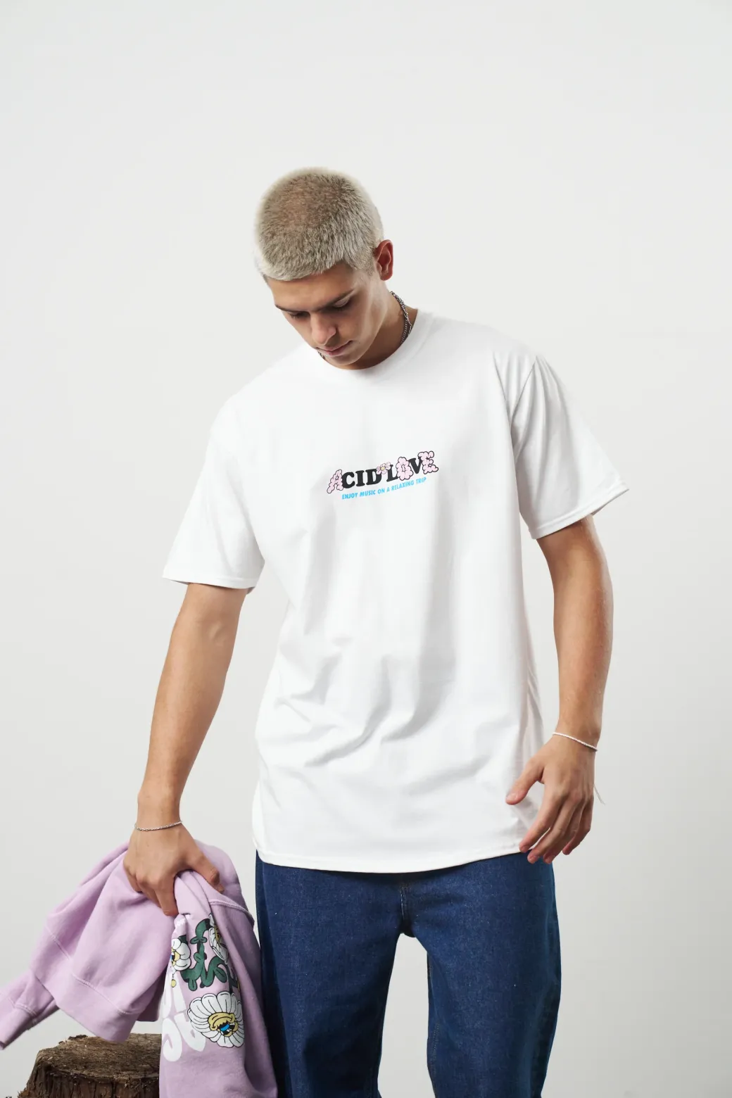 Acid Love 'Mushroom' Tee - White