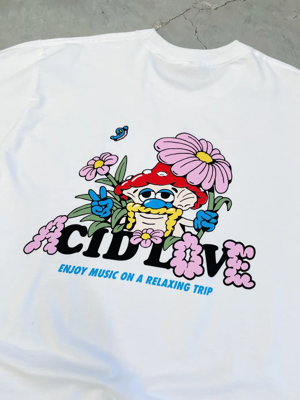 Acid Love 'Mushroom' Tee - White