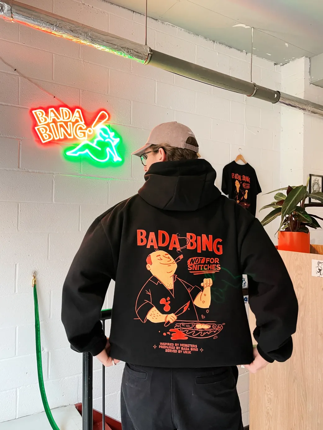 Bada Bing X UN:IK 'Snitches' Heavyweight Hoodie - Black