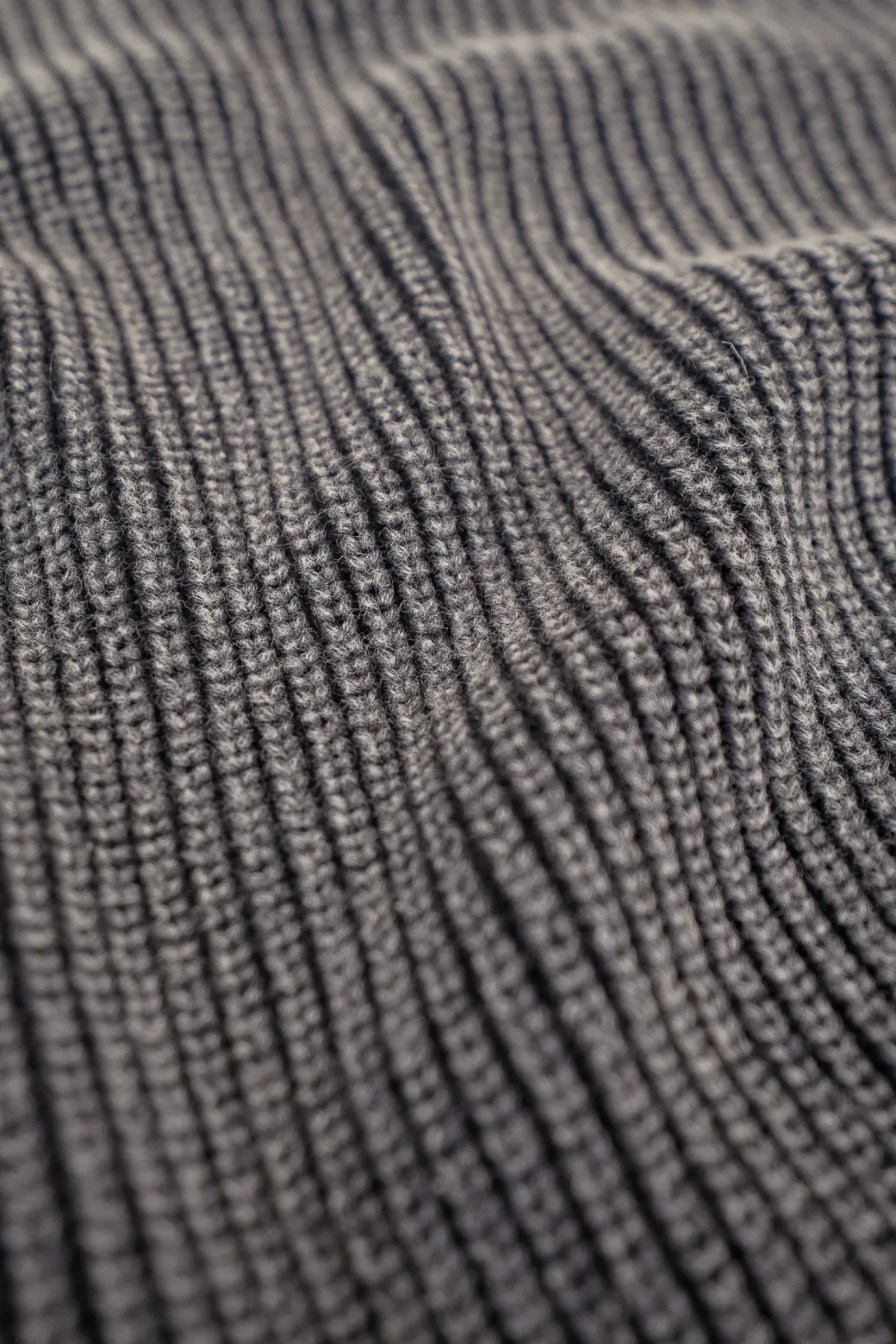 bound Acid Wash Half Zip Knit Pullover - Charcoal