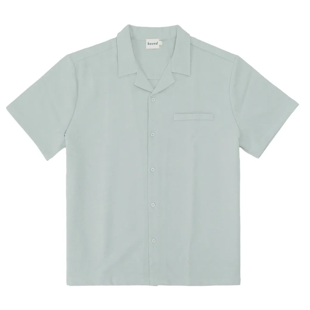bound Heavy Cuban Textured SS Shirt - Brook Green