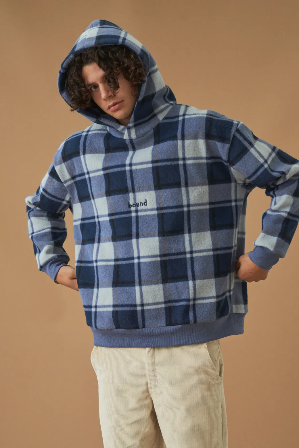 bound 'Jubilee' Check Fleece Hoodie