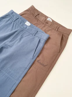 bound Straight Work Pant - Brown