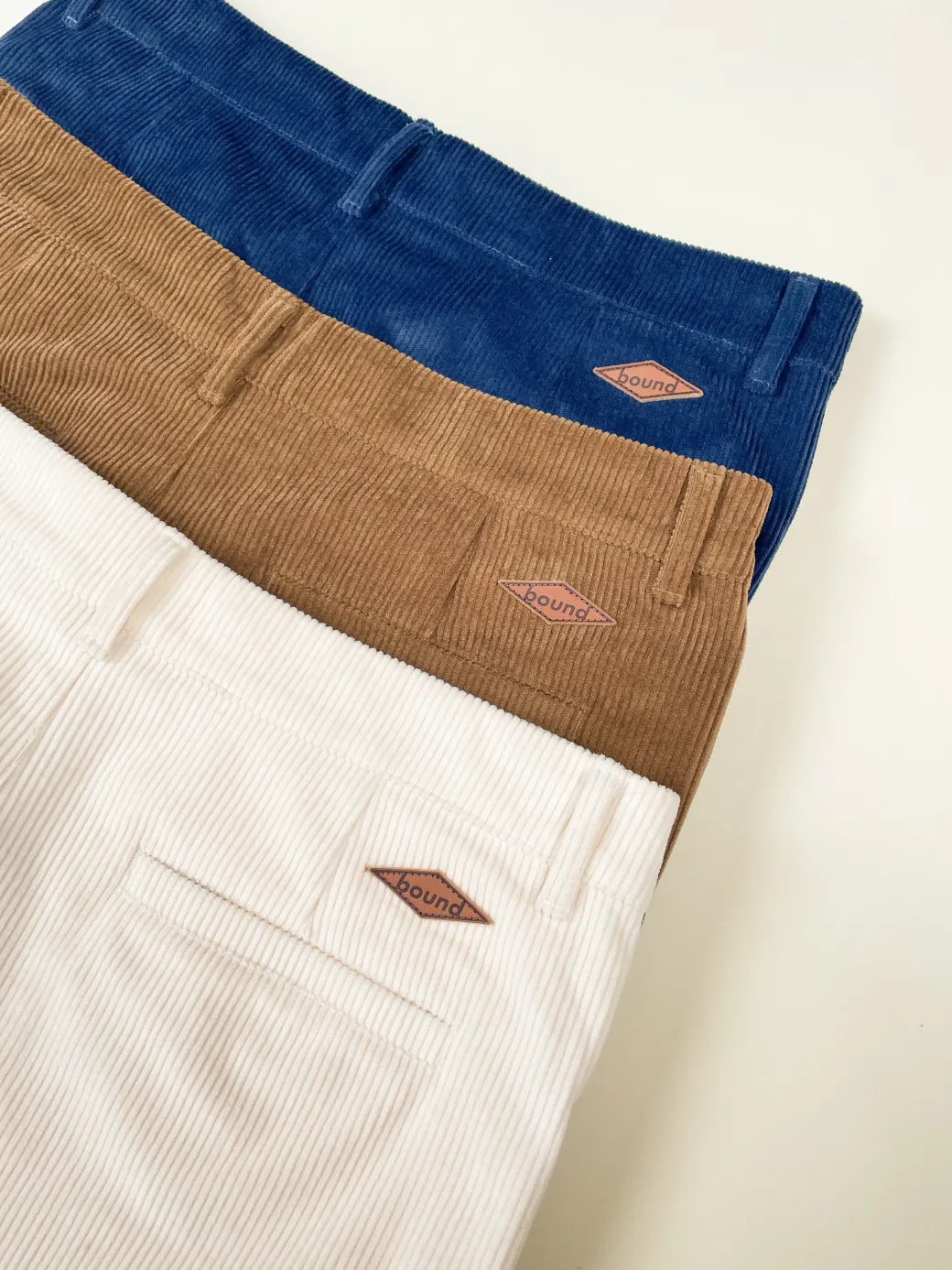 bound Wide Leg Corduroy Trousers - Pecan Brown