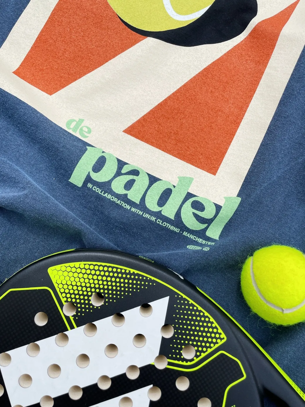 Club de Padel 'Summer Court' Vintage Washed Tee - Navy