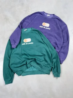Club de Padel 'Vibora' Vintage Washed Sweater - Violet