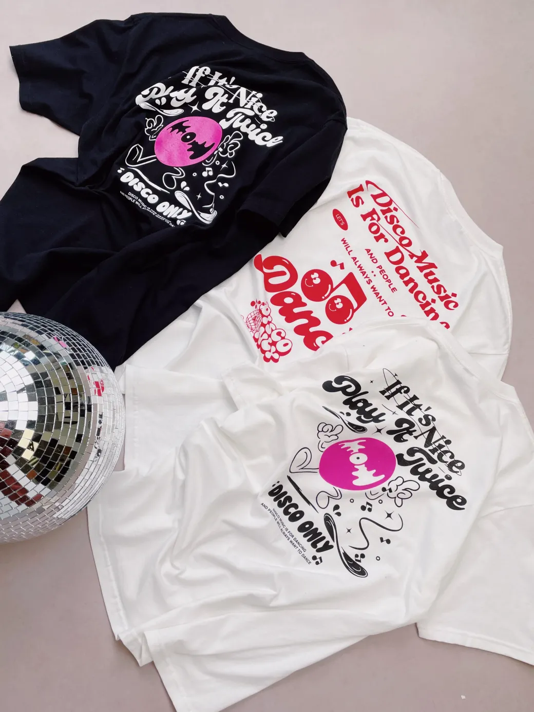 DISCO ONLY 'Play It Twice V5' Tee - Black