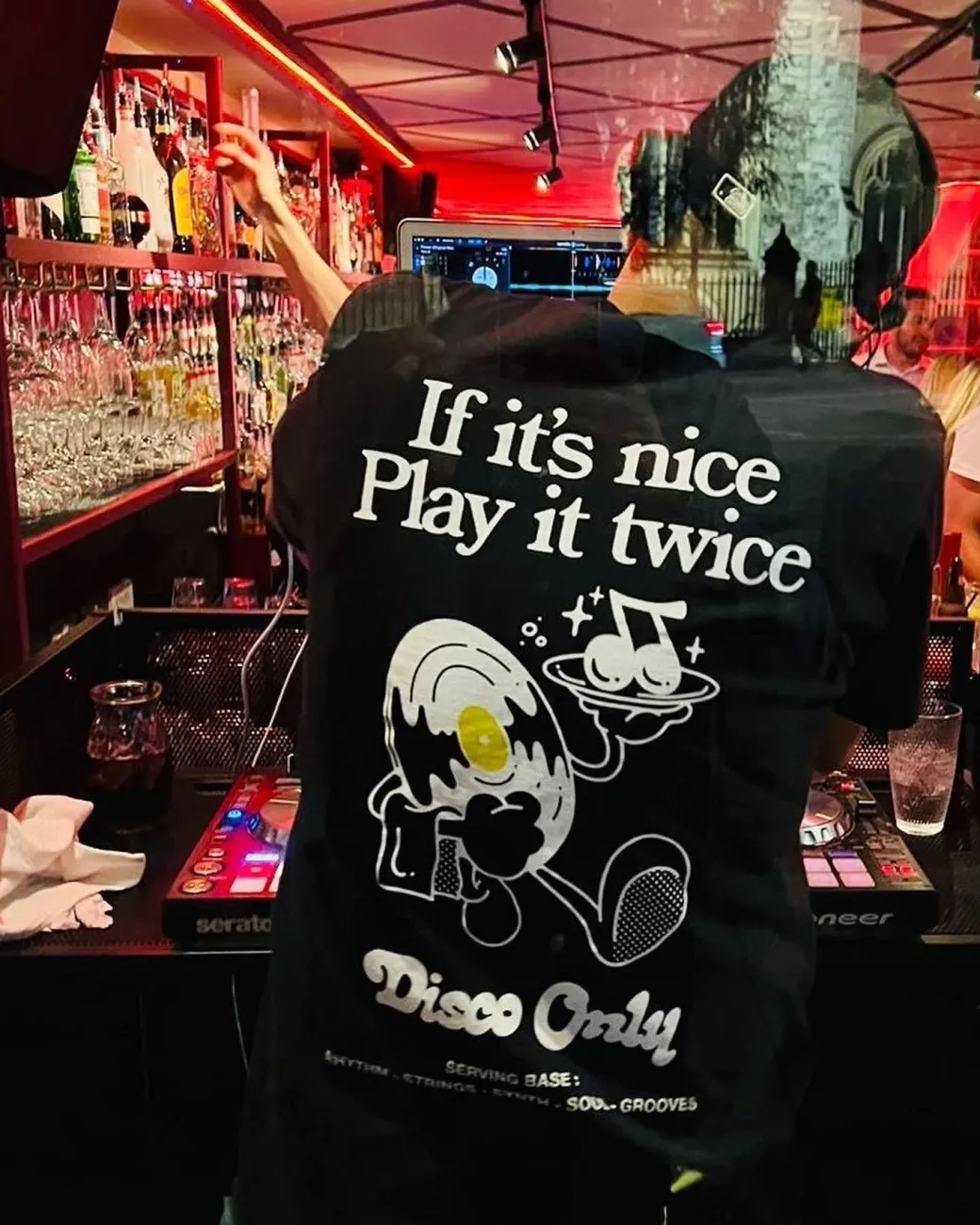 DISCO ONLY 'Play it Twice V2' Tee - Black