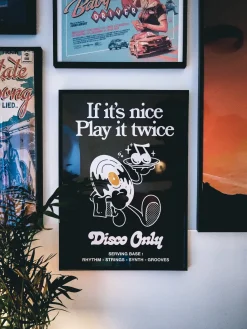 DISCO ONLY 'Play It Twice V2' Tee & Print Bundle - Black