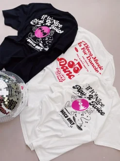 DISCO ONLY 'Retro Dancing' Tee - White