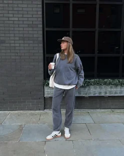 Essentials Vintage Washed Joggers - Charcoal