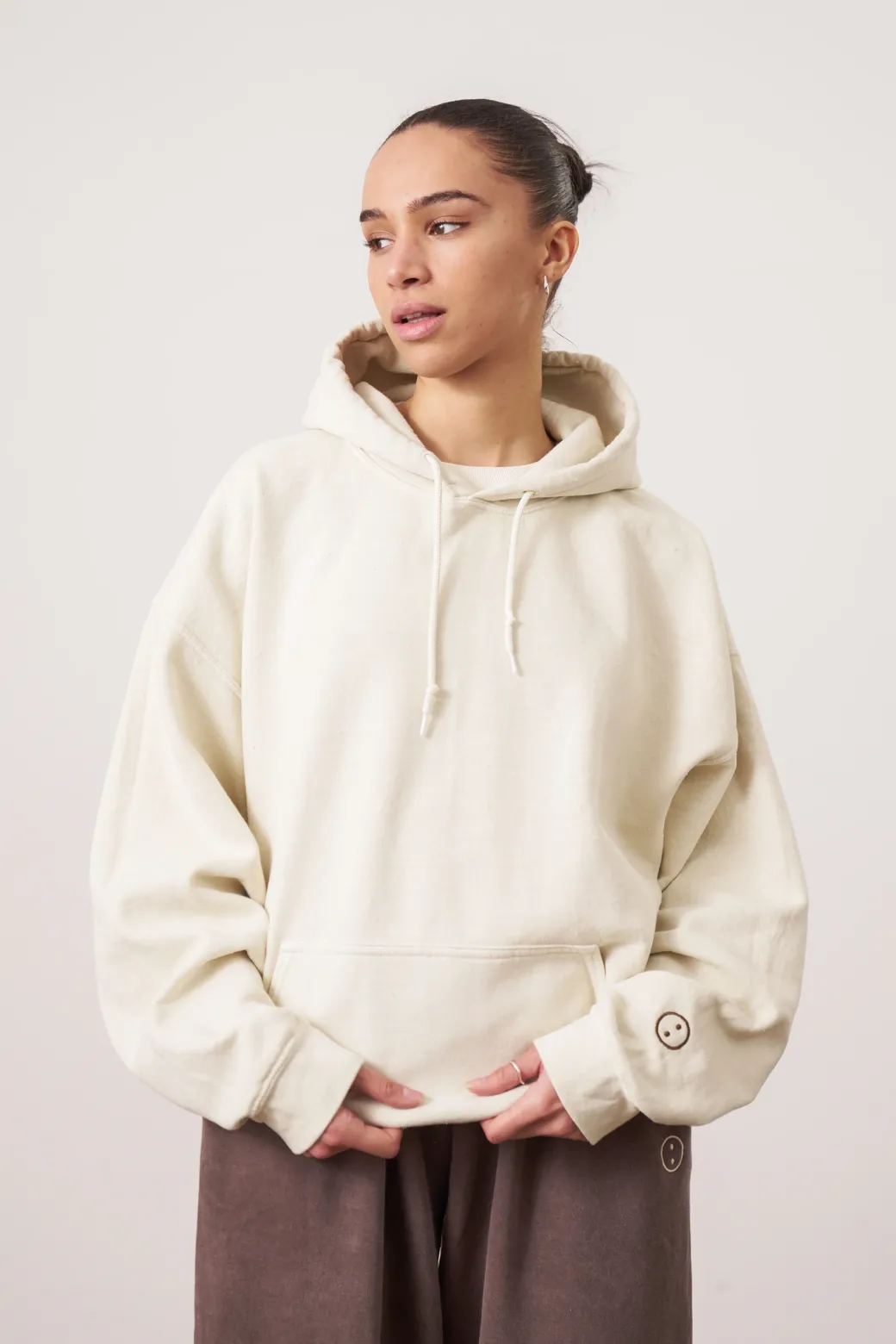 Essentials Vintage Washed Hoodie - Ivory