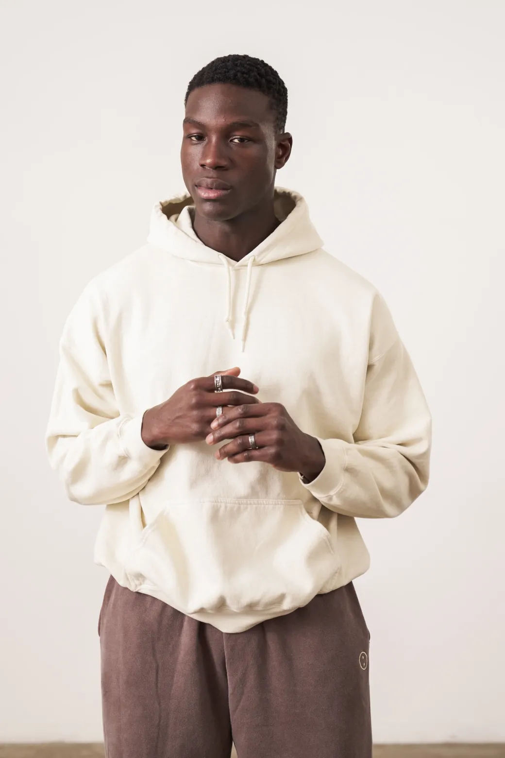 Essentials Vintage Washed Hoodie - Ivory