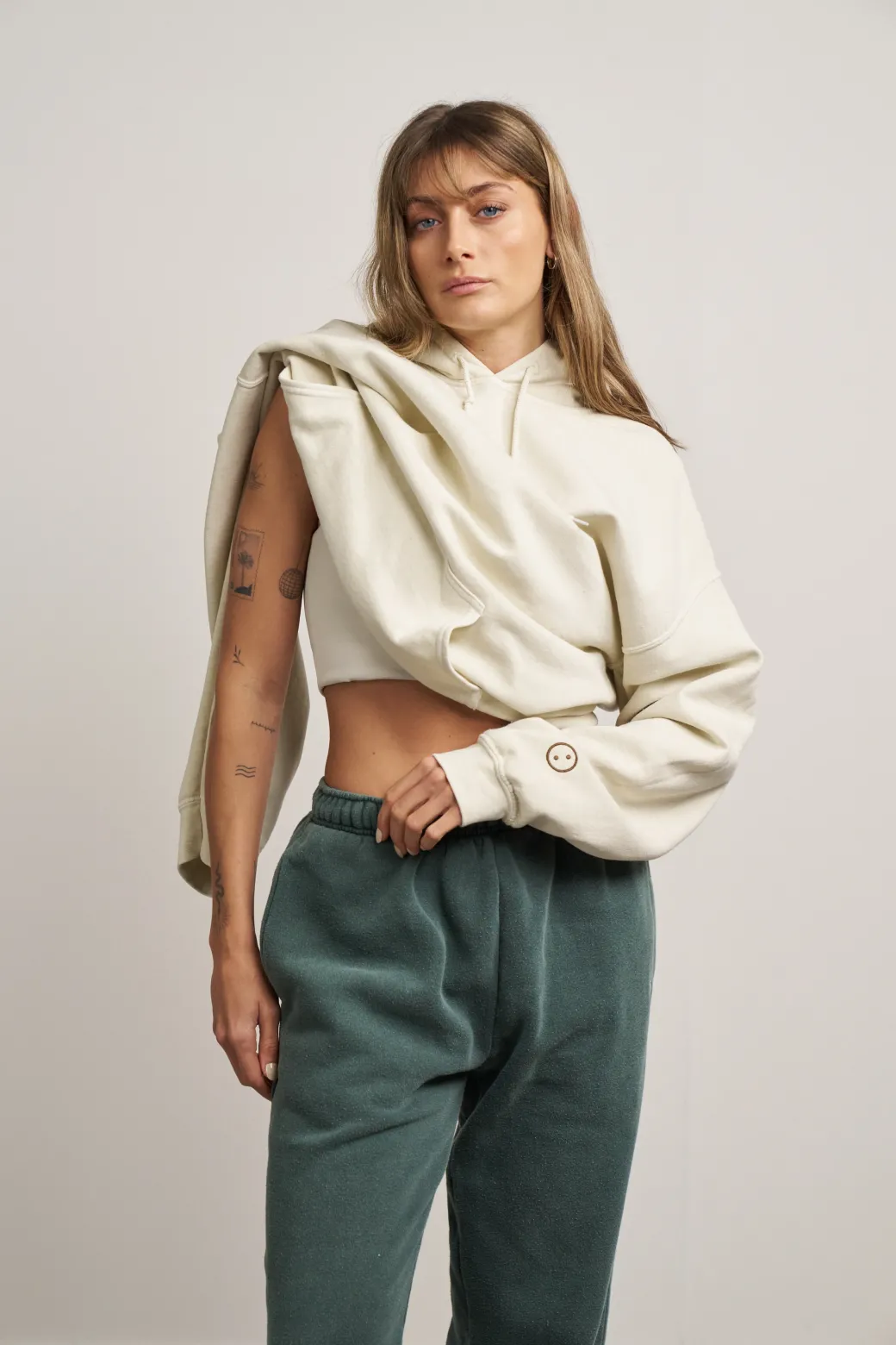 Essentials Vintage Washed Hoodie - Ivory