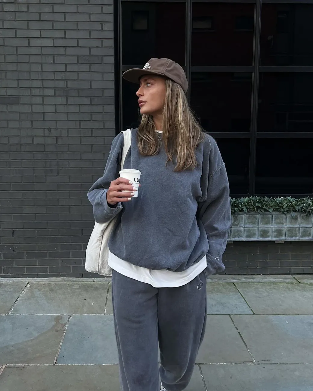 Essentials Vintage Washed Sweater - Charcoal