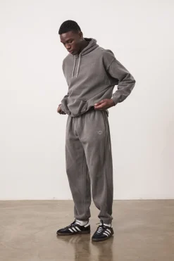 Essentials Vintage Washed Hoodie & Jogger Set - Charcoal