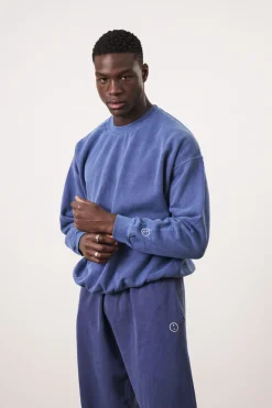 Essentials Vintage Washed Sweater - Navy