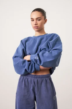 Essentials Vintage Washed Sweater - Navy