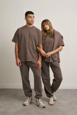 Essentials Vintage Washed Tees Twinpack - Cocoa/Charcoal