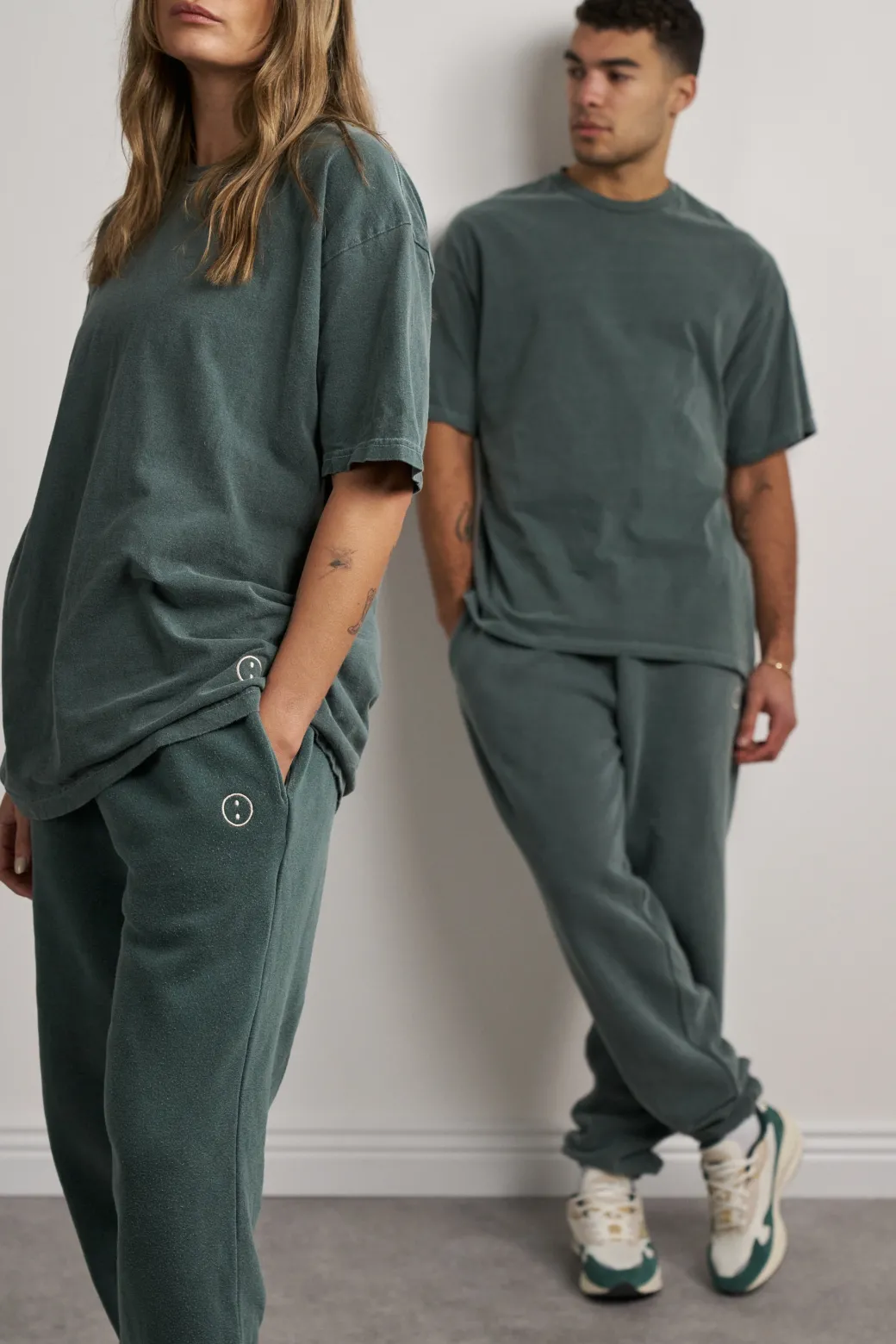 Essentials Vintage Washed Tees Twinpack - Forest/Navy