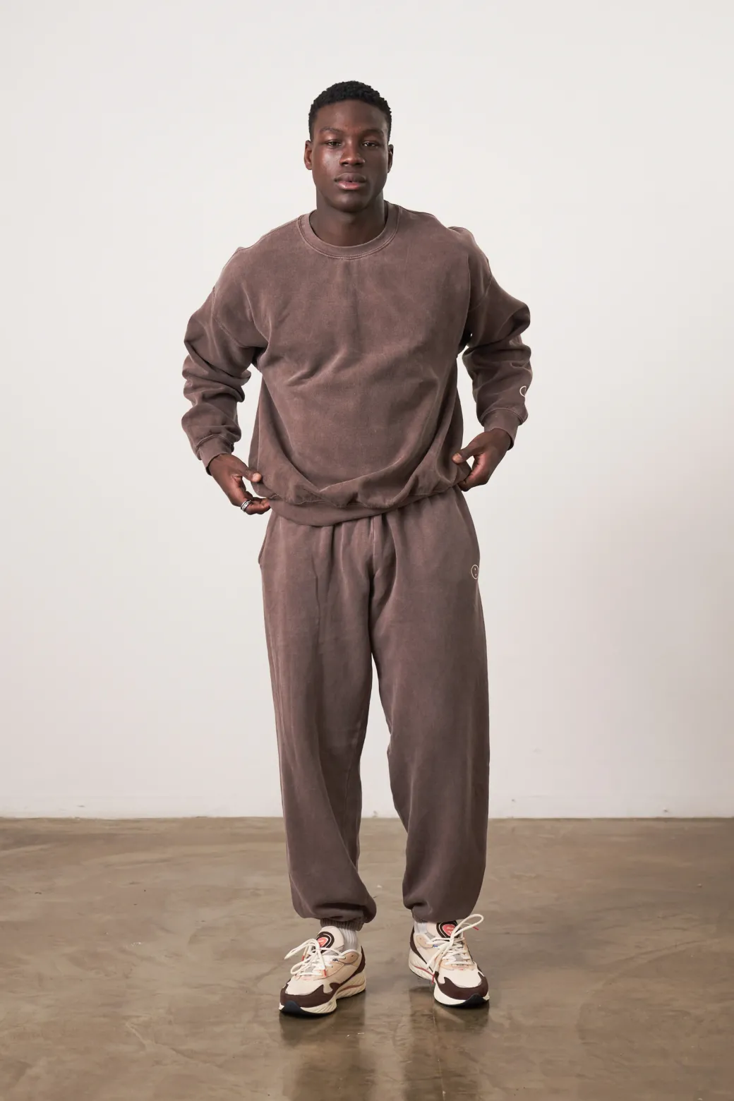 Essentials Vintage Washed Joggers - Cocoa