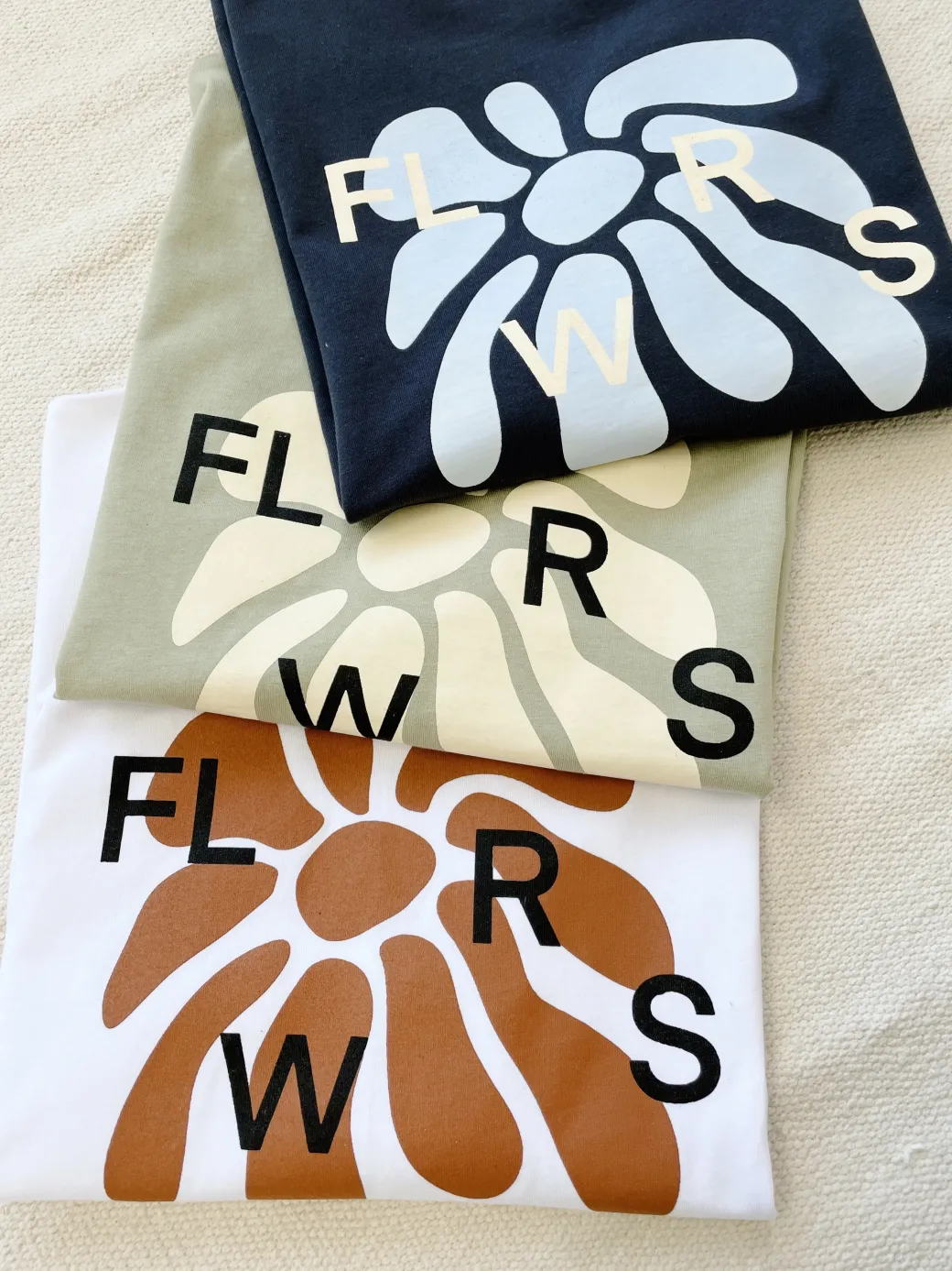 FLWRS Organic Boxy Tee - Ink Navy