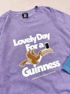 Guinness x UN:IK 'Lovely Day' Vintage Washed Tee - Purple