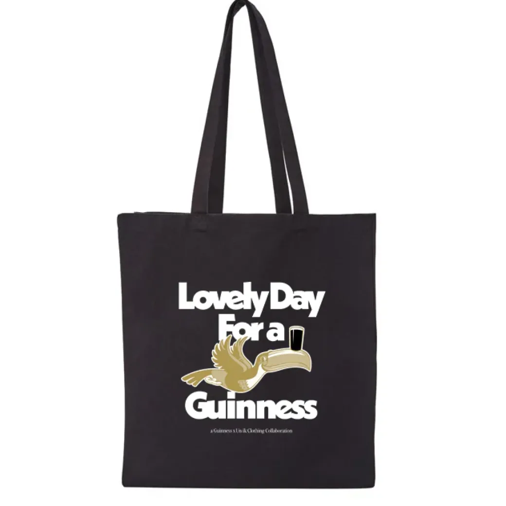 Guinness x UN:IK 'Lovely Day' Tote Bag - Black
