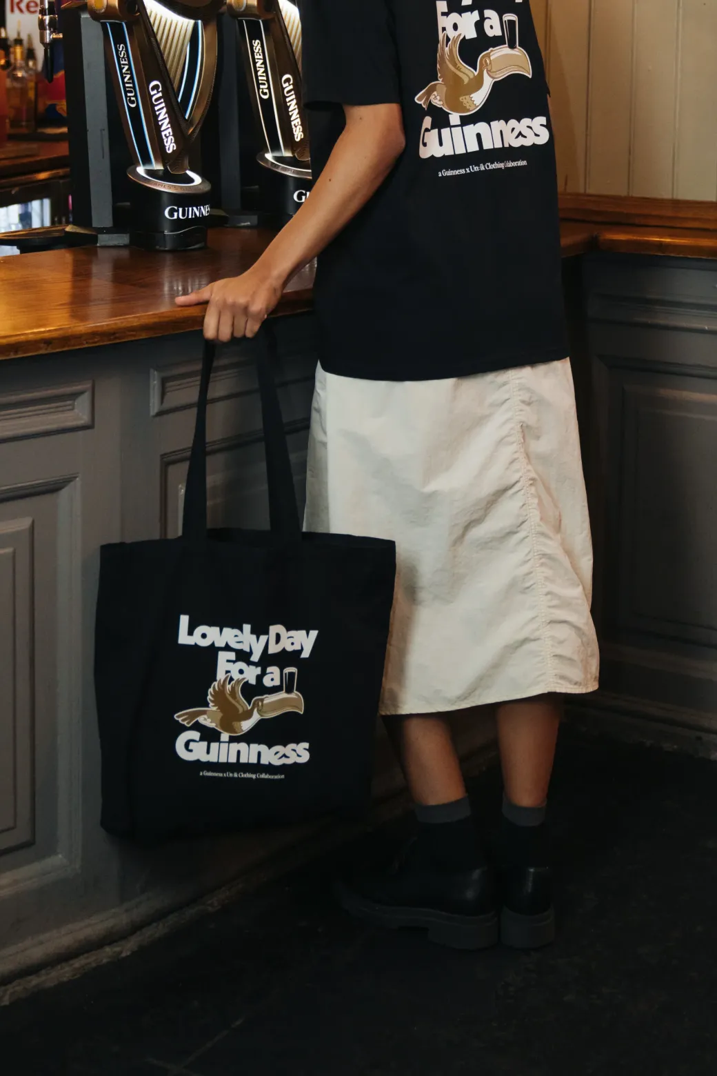 Guinness x UN:IK 'Lovely Day' Tote Bag - Black