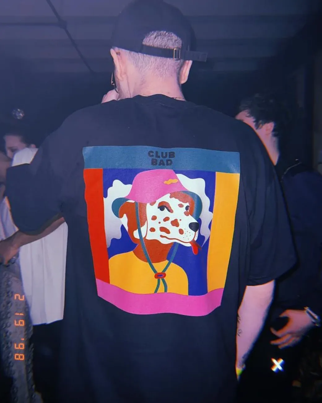 Melé X Club Bad 'Dalmatian' Tee - Black