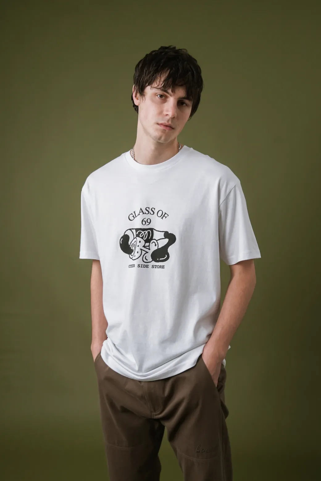 Other Side Store 'Glass of 69' Tee - White
