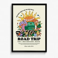 Other Side Store 'Road Trip' Organic Tee & Print Bundle