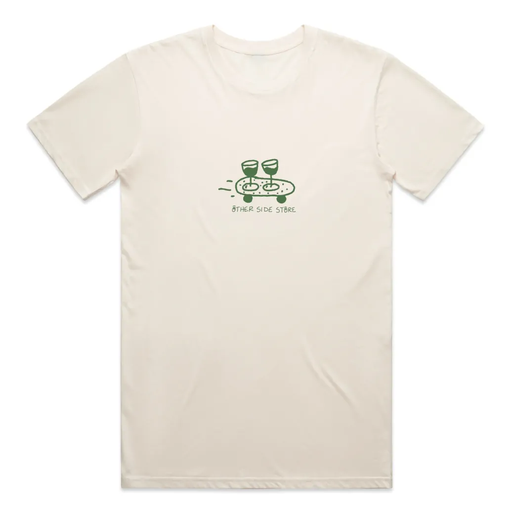 Other Side Store 'Wine Skate' Tee - Black/ Ecru/ Navy