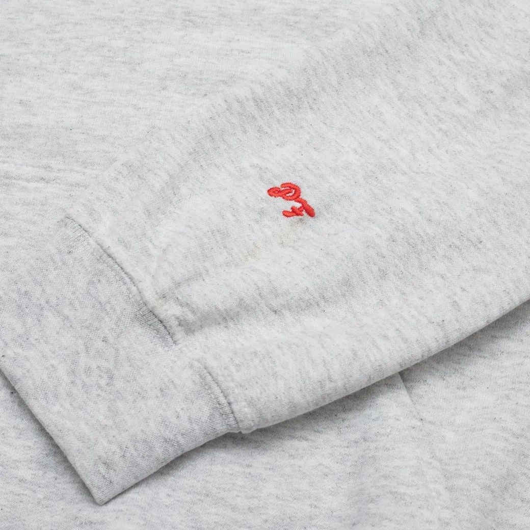 Pomme Frite 'Chips' Embroidered Hoodie - Ash