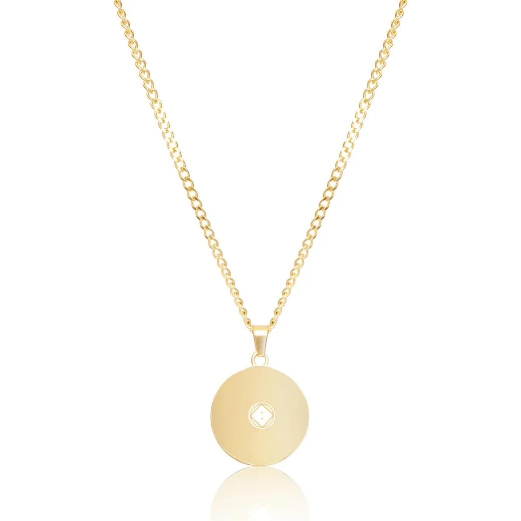 Rose Pendant Necklace - Silver / Gold
