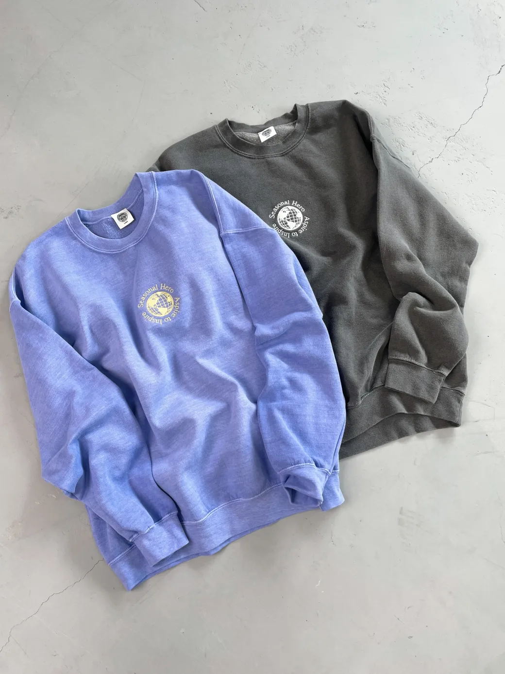 Seasonal Hero 'Aspire' Embroidered Vintage Washed Sweater - Orchid