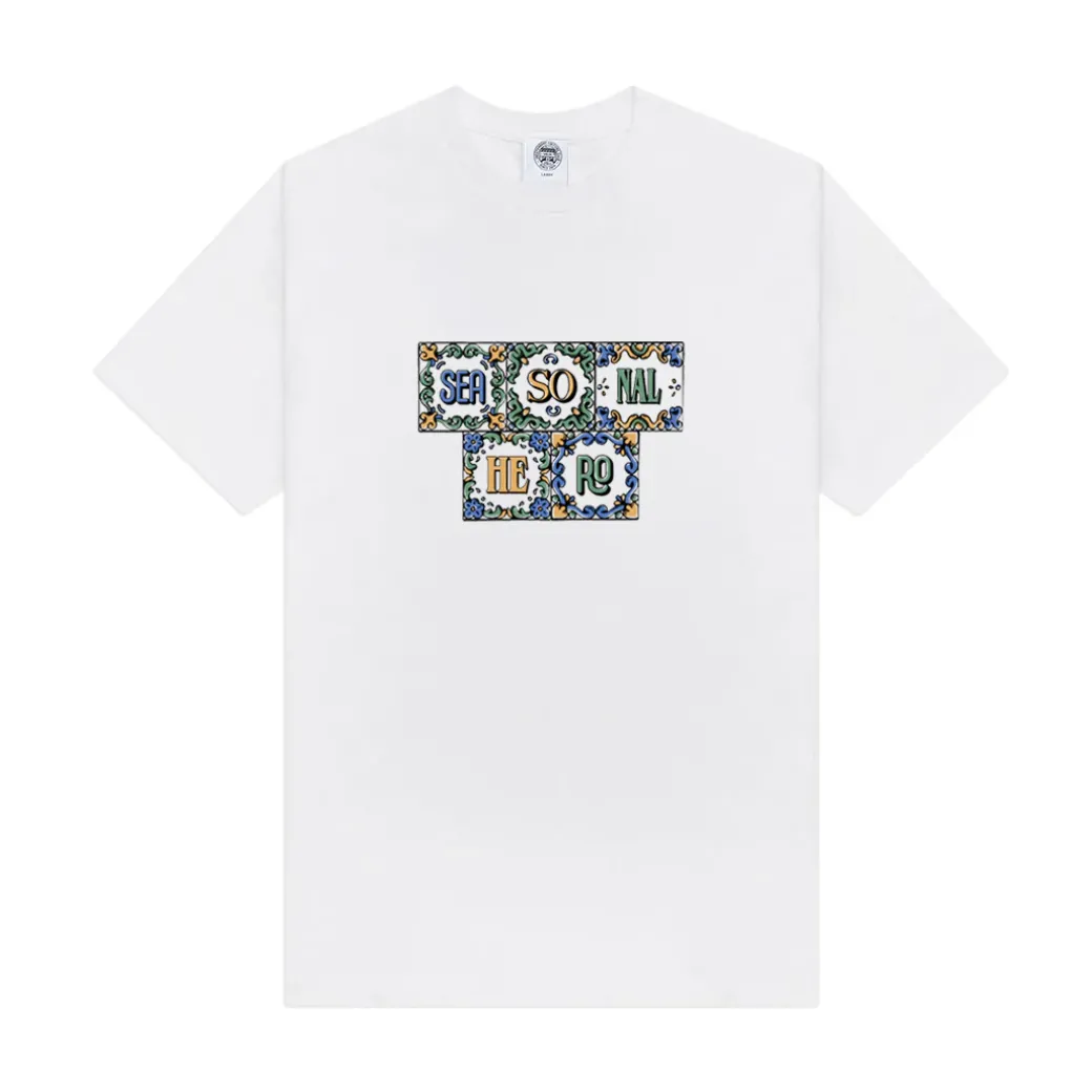 Seasonal Hero 'Mosaic' Tee - White