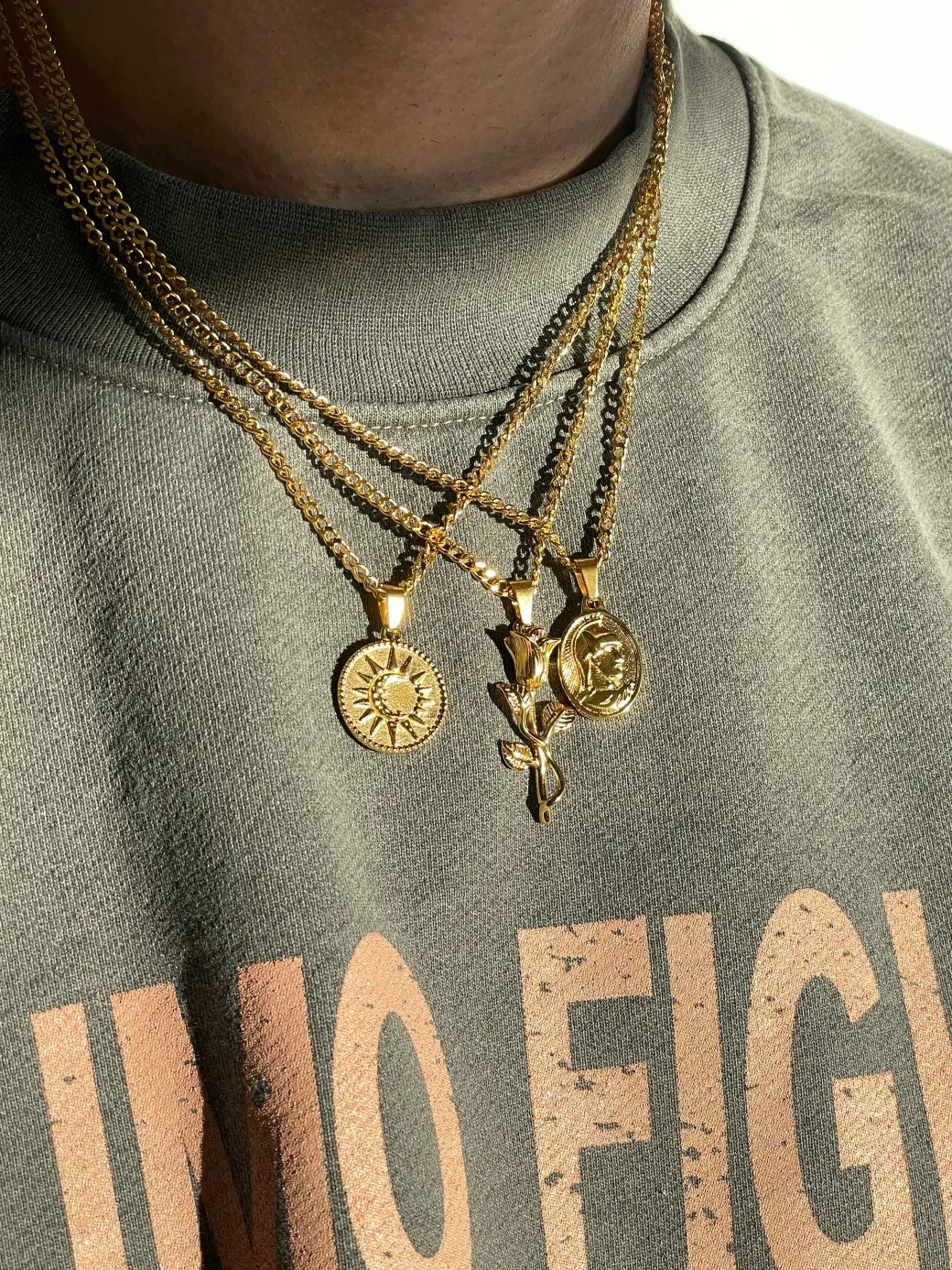 Valentine Pendant Necklace - Silver / Gold