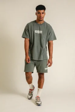 Vice 84 'Académie des Sports' Vintage Washed Shorts - Khaki