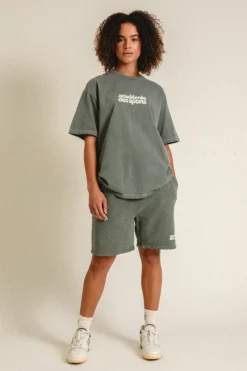 Vice 84 'Académie des Sports' Vintage Washed Shorts - Khaki