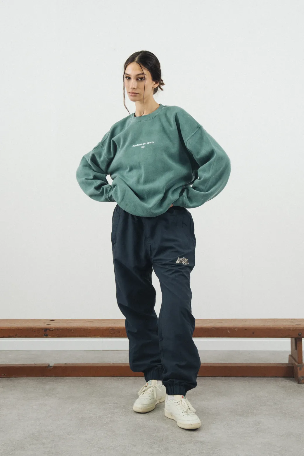 Vice 84 'Académie Des Sports Script' Nylon Trackpants - Navy