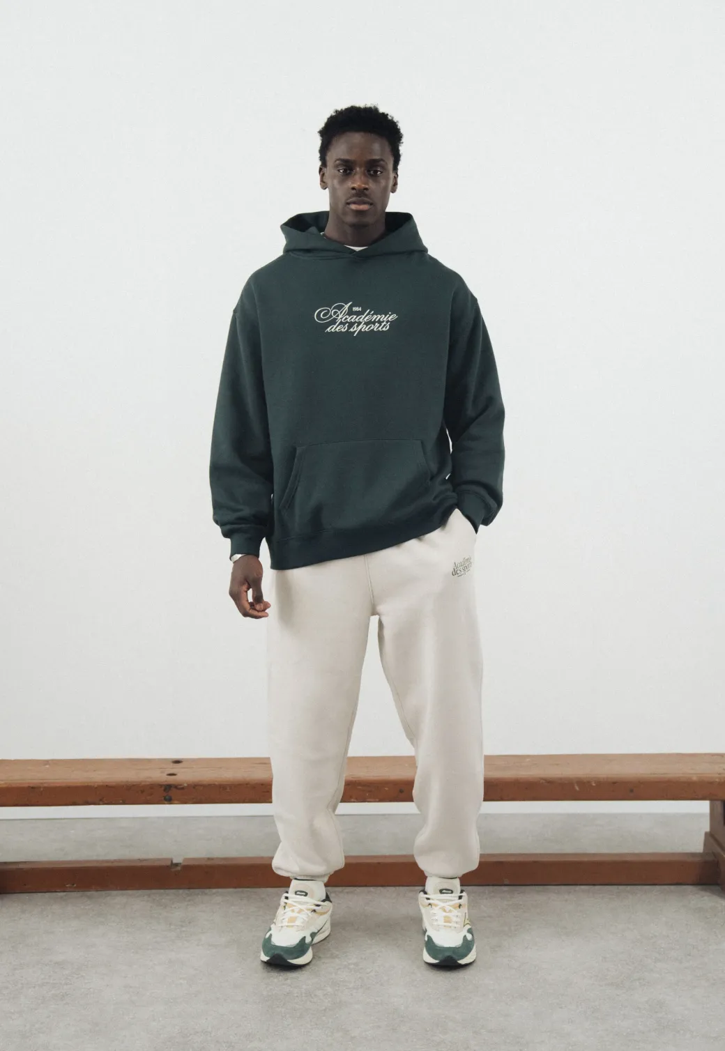 Vice 84 'Académie Des Sports Script' Hoodie - Pine