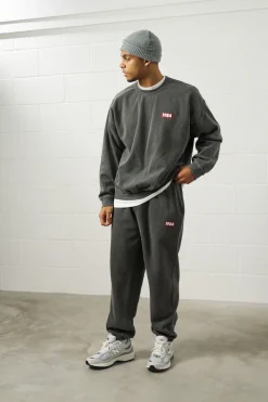 Vice 84 'Always Moving' Vintage Washed Joggers - Black