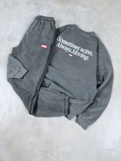 Vice 84 'Always Moving' Vintage Washed Joggers - Black