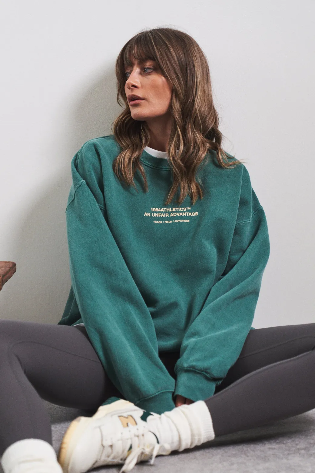 Vice 84 'Athletics' Vintage Washed Sweater Twinpack - Emerald Green/Chocolate