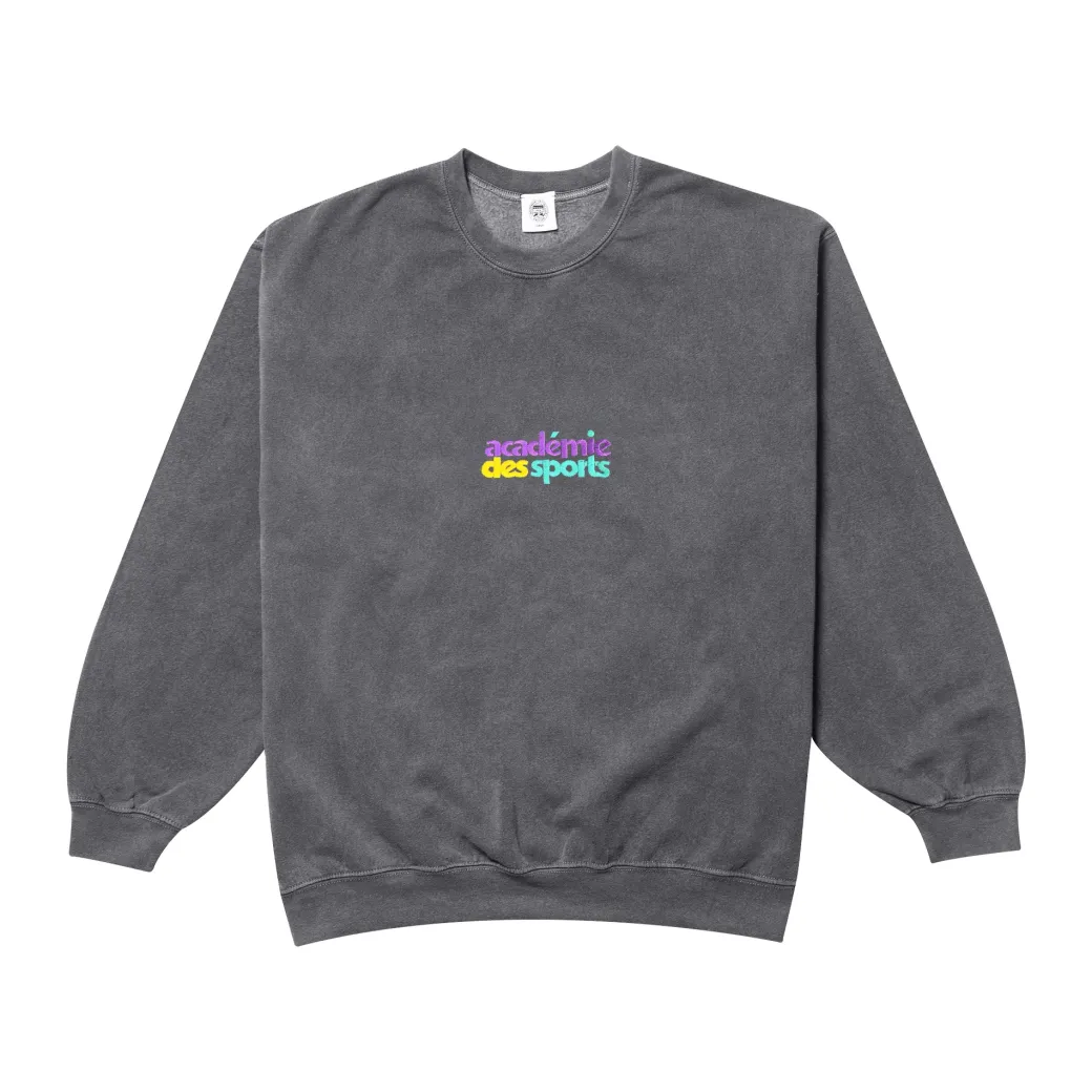 Vice 84 'Club Académie' Embroidered Sweater - Vintage Washed Charcoal